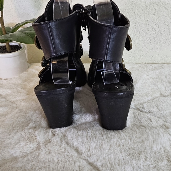 NWOB! Sacred Heart Sargeant Vegan Leather Buckle Booties! Size 10. - Picture 5 of 9